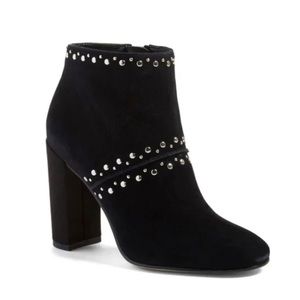 SAM EDELMAN Black Studded Chandler Bootie